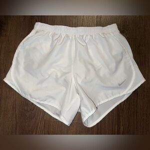 Nike Shorts Girls White Tempo Running Dri-Fit Training Youth Large